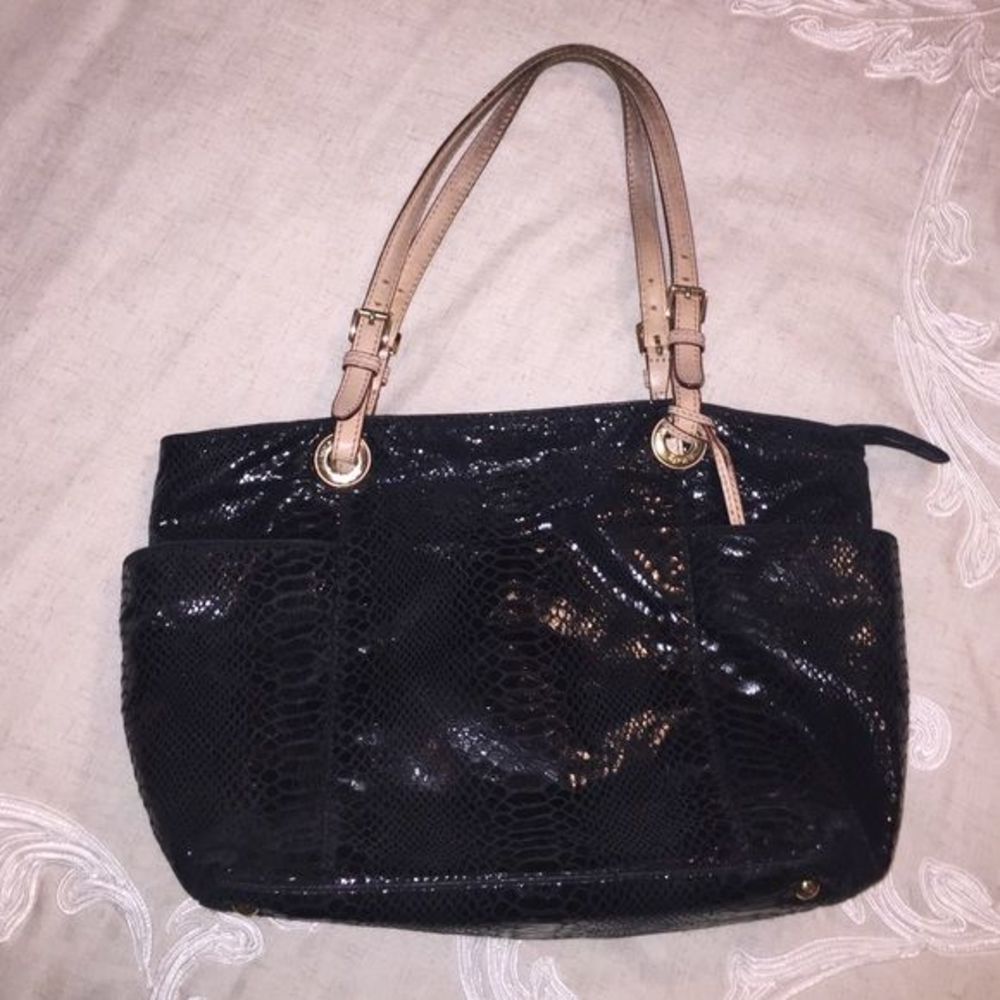 Michael Kors Python Embossed Tote - image 1